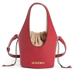 Jacquemus Le Carino Leather Shoulder Bag Red